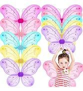15 Pieces Fairy Wings, Girls Butterfly Wings, Angel Princess Costume Butterfly Wing for Halloween...
