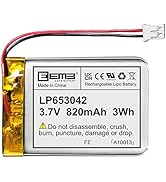 EEMB 3.7V 820mAh 653042 Rechargeable Lithium ion Polymer Battery PCS with JST Connector UN38.3 Li...