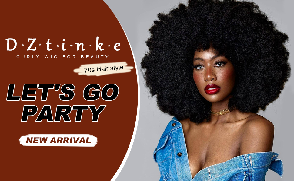 DZtineke Afro Wigs for Black Women 10 inch Afro Curly Wig