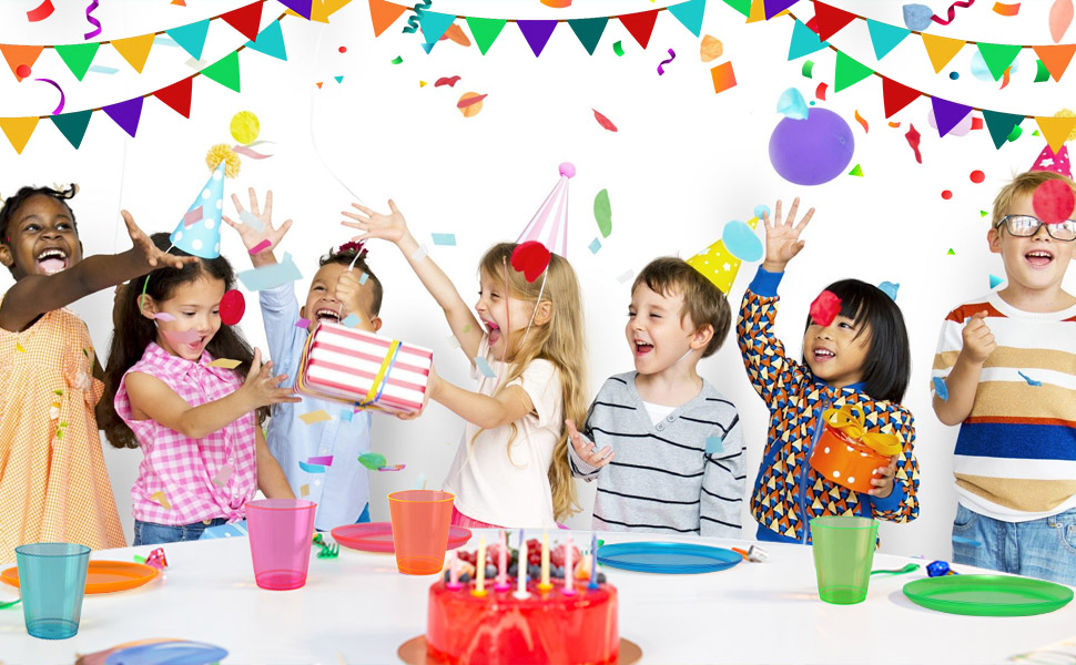 48PCS Neon Assorted Glow Party Supplies Serves 16 Guests