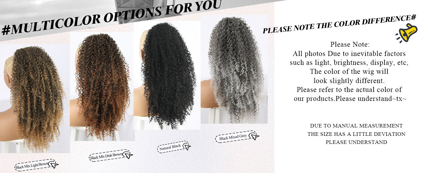 Brown Ponytail Kinky Ponytail Extension