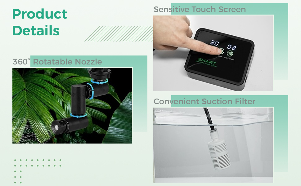 Reptile Humidifiers Smart Misting System, utomatic Mister