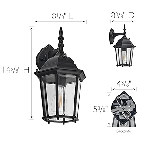 Design House 589564 Oak Creek Outdoor Wall Light Dusk to