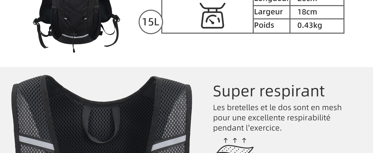 Sac à dos de randonnée léger 