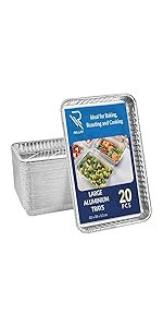 20 Aluminium Foil Trays