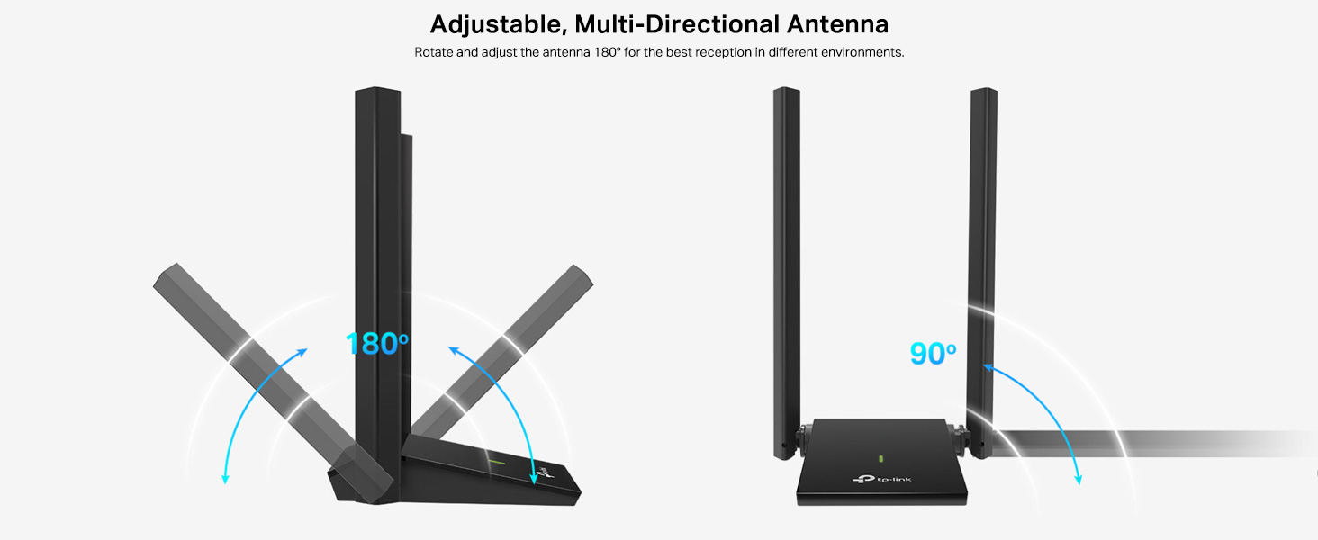 Archer T4U Plus AC1300 Dual Antennas High-Gain Wireless USB Adapter