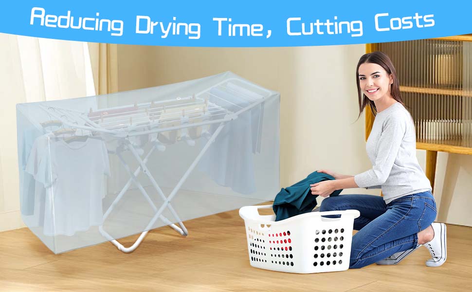 Esziluoky Clothes Airer Cover, Heated Clothes Airer Cover Folding