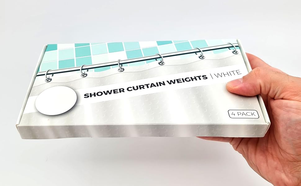 Powerful AntiBillowing Shower Curtain Weights for SplashFree