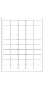 1.5 x 1 - 50UP-Single Sheet