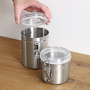 Amazon｜パール金属 保存容器 キャニスター 瓶 880ml 18-8