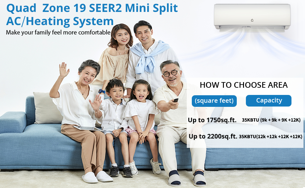 Quad Zone Ductless Split Air Unit with Pre-Charged Condenser