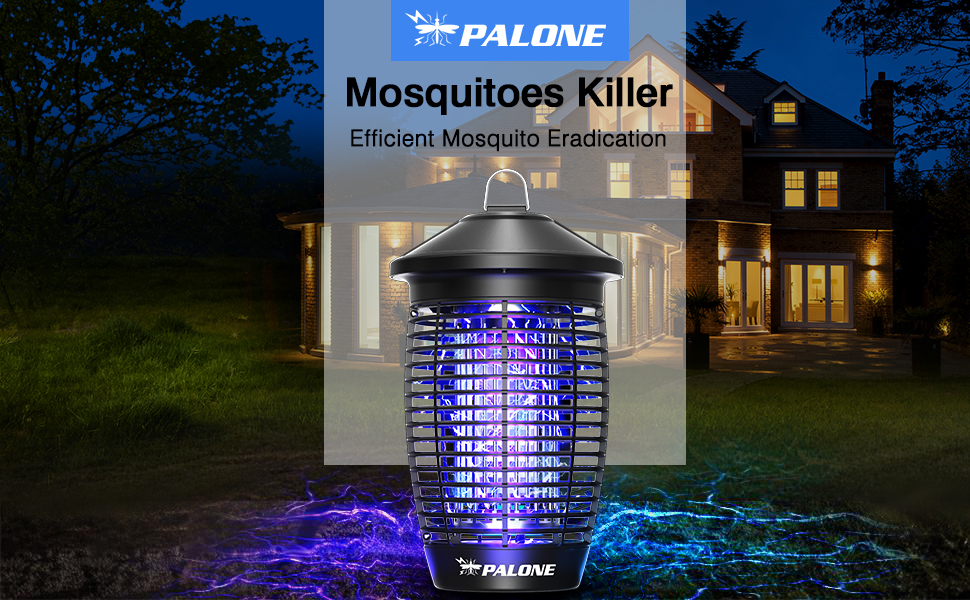 PALONE Bug Zapper Lamp 4500V 20W UV Light Electric Mosquito Killer