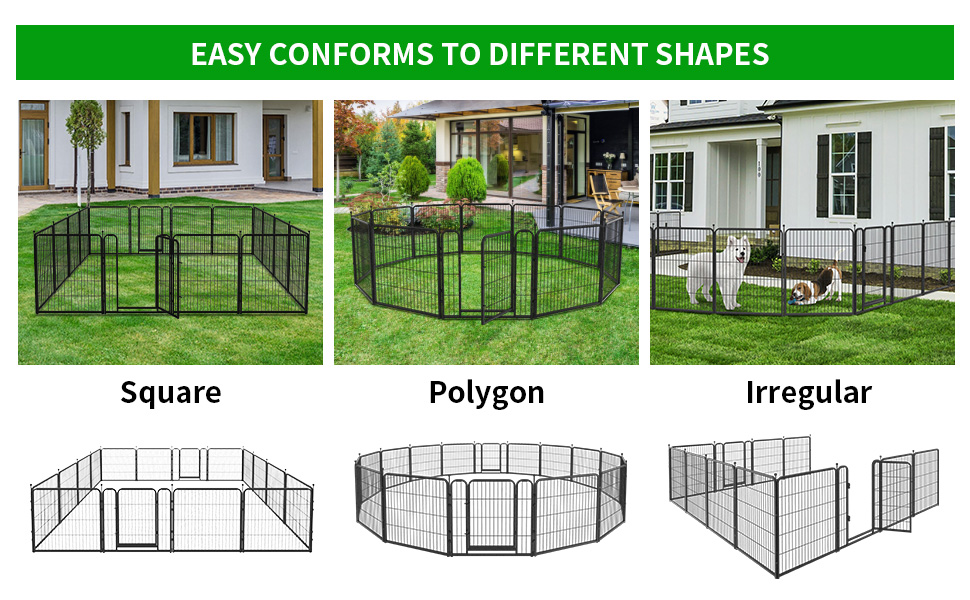 Kfvigoho Dog Playpen Outdoor 16 Panels Heavy Duty Dog Pen
