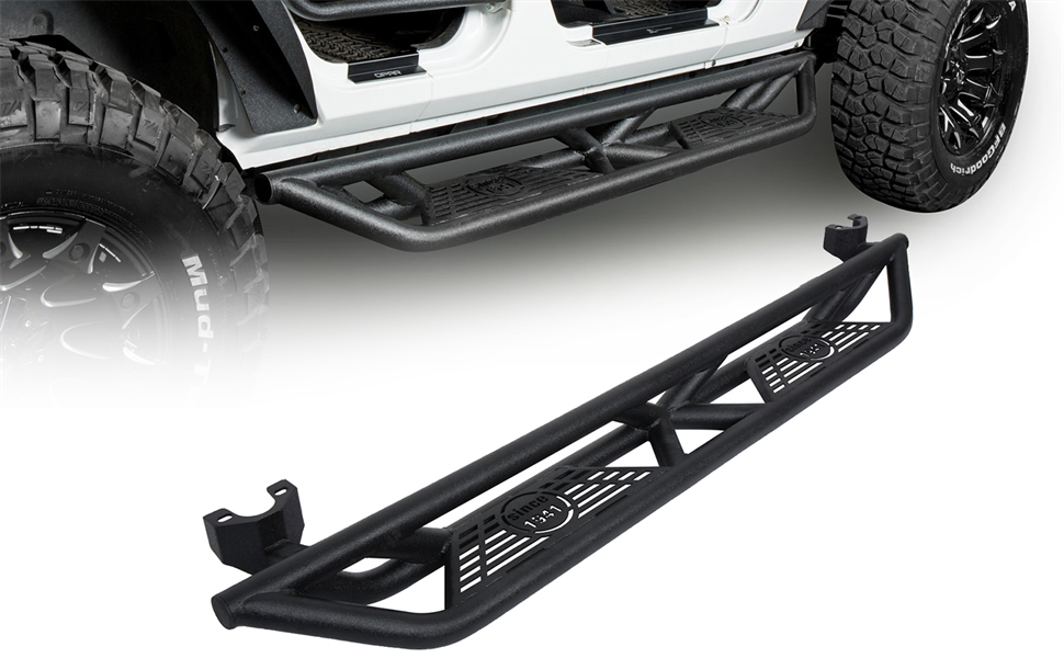 uBox Wrangler Running Board Side Step Nerf Bars for Jeep