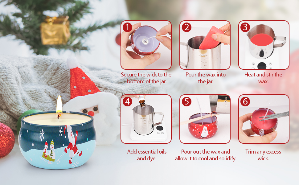 Text reads 'Image 3'. Instructional diagram showing steps for candle-related product usage, with numbered panels and illustrations on pink background.