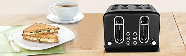 4 Slice Pop-Up-Toaster for the delicious toast