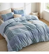 Bedsure Double Duvet Cover - Reversible Buffalo Plaid Duvet Cover Set with Zipper Closure, 3 Piec...