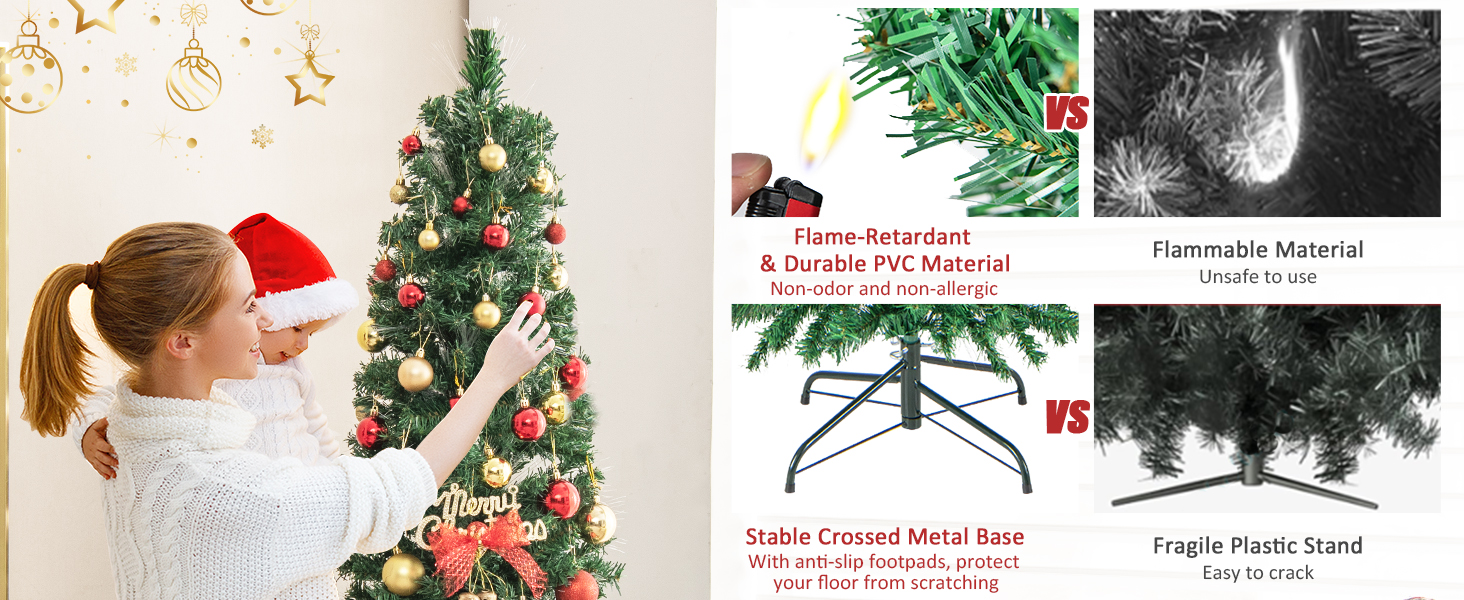 Fiber Optic Pencil Christmas Tree