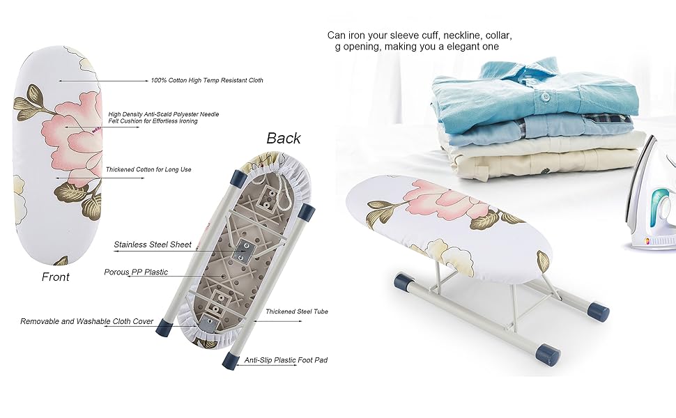 Mini Tabletop Ironing Board with Folding Legs Sleeve Ironing Board