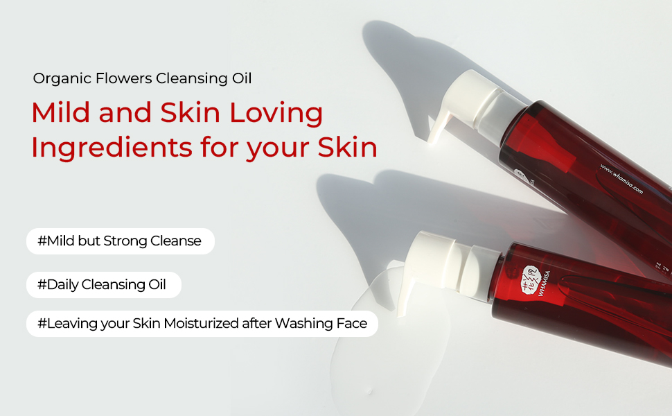 Organic Flowers Cleansing Oil Mild and Skin Loving Ingredients for your Skin