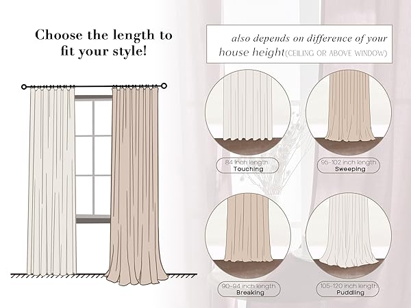 Amazon.com: XTMYI Burgundy Curtains 84 Inches Long 2 Panels