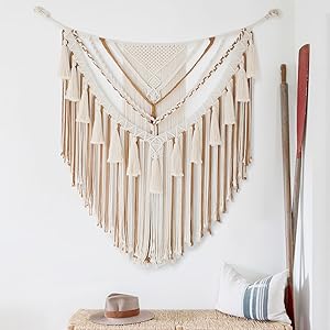 macrame wall deocr brown