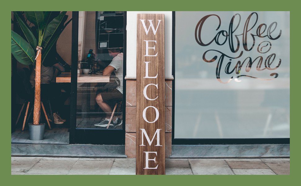 entryway door welcome sign wood porch standing outdoor vertical tall for large pallet indoor