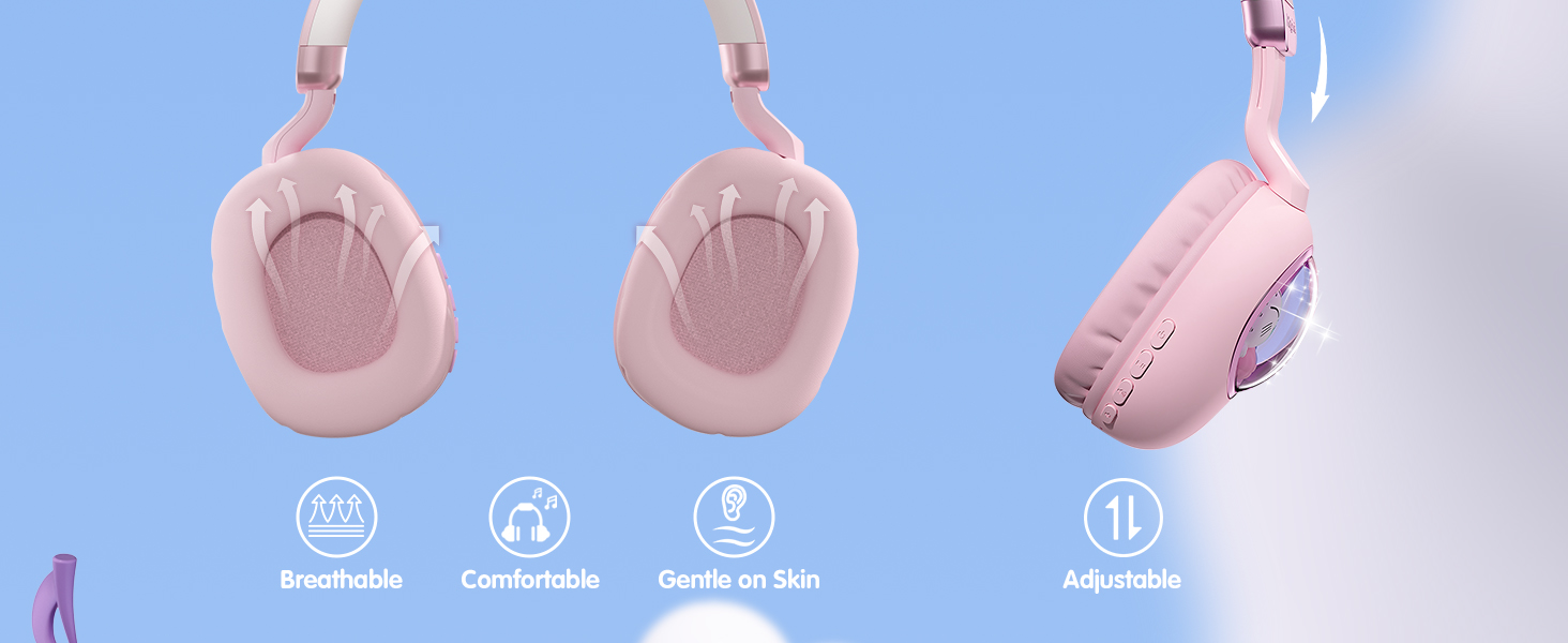 Three identical pink electronic devices shown from different angles with interface icons visible below suggesting multiple functions or settings