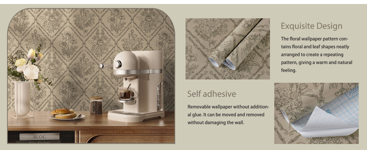 vintage peel and stick wallpaper1