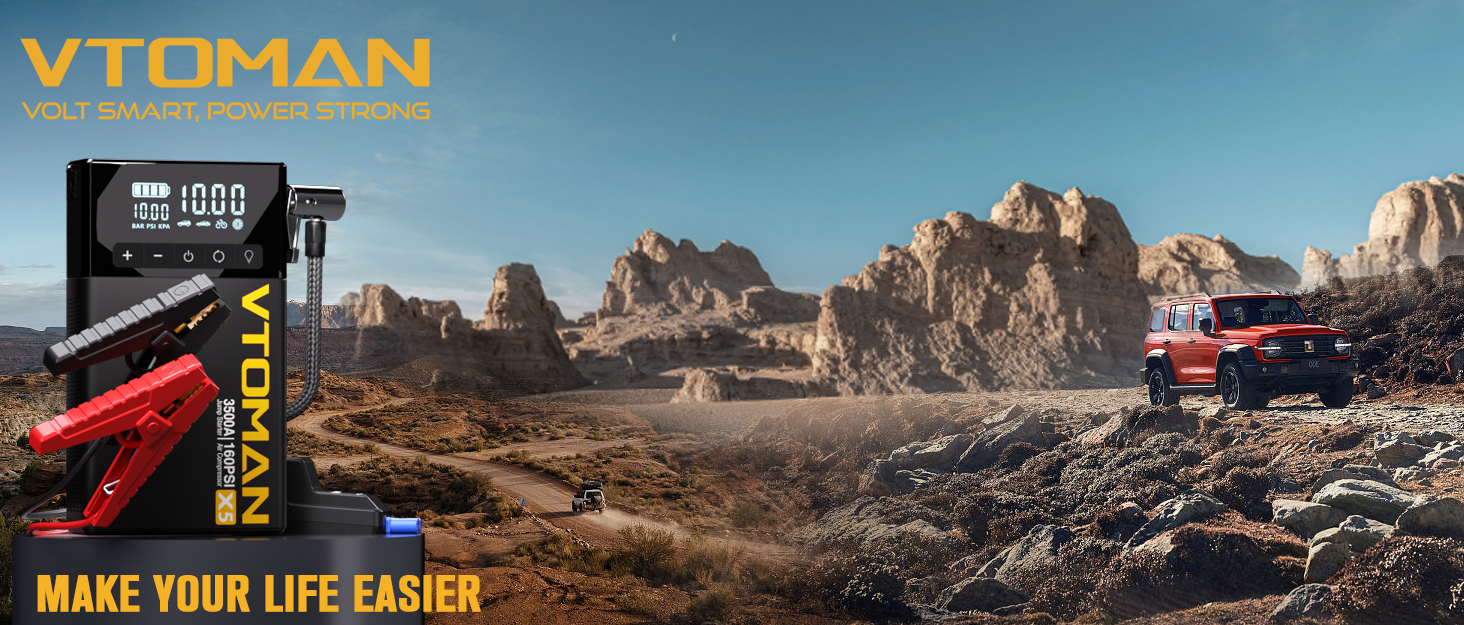 VTOMAN X5 Jump Starter with Air Compressor