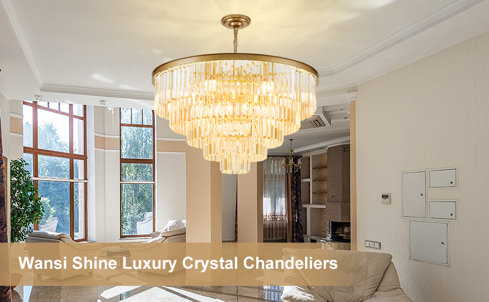 Wansi Shine Modern Crystal Chandelier, 20