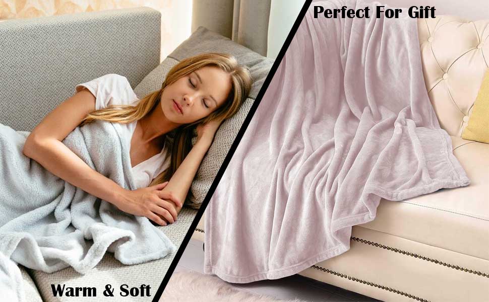 Inspire Me Teddy Fleece Blanket Soft Warm Throw Soft Cuddle & Snuggle