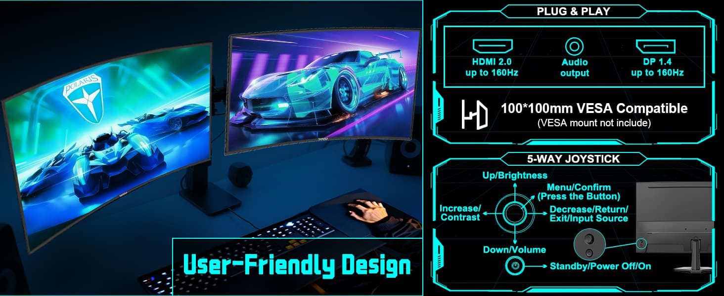 27 Inch Curved Gaming Monitor 160Hz