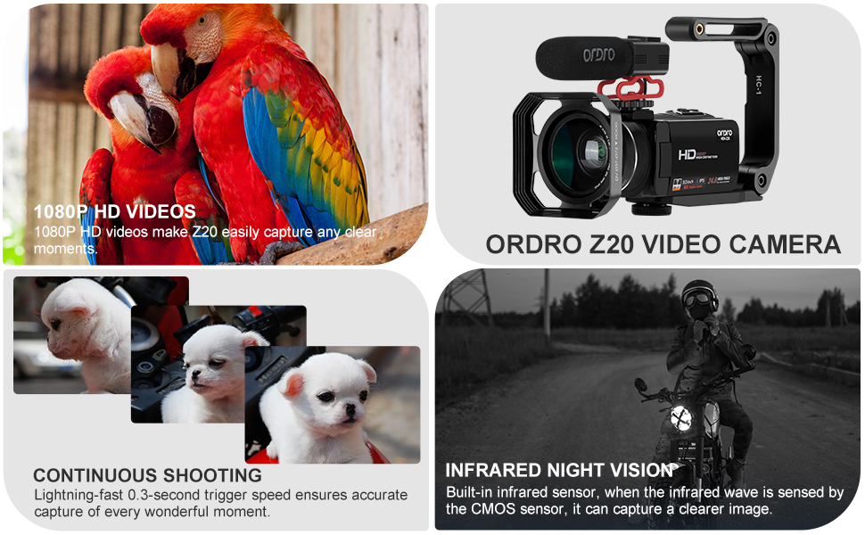 Amazon.com : ORDRO Video Camera Camcorder Z20 FHD 1080P