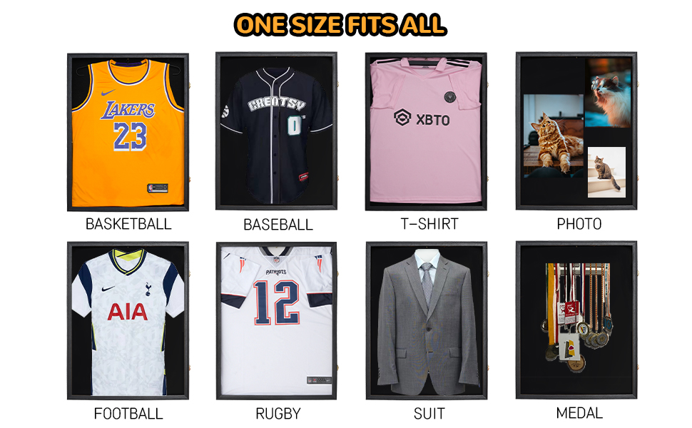 LIANJOY Jersey Frame Display Case, Jersey Shadow Box with