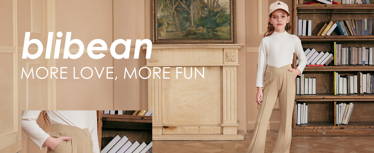 blibean girl kid bell bottom flare dresses uniform school  pants size 6 7 8 9 10 11 12 13 14 15 16