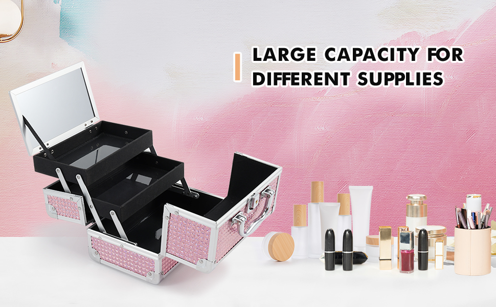 large capacity makeup case