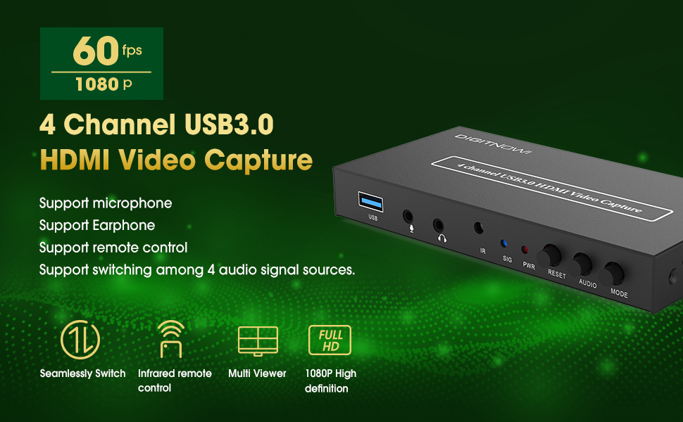 4 Channel HDMI Video Capture Card, Capture Card for