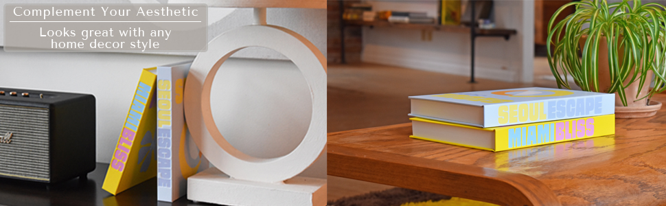 Kigan Home decorative books fit in any home decor style boho, rustic, Scandinavian, preppy, coastal