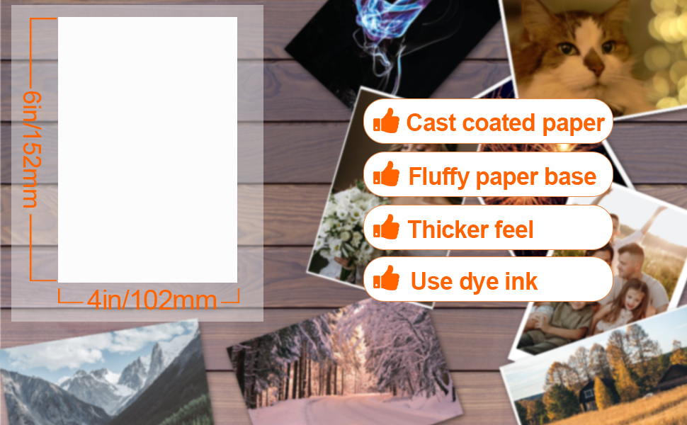 Glossy Photo Paper, 4x6“ Photo Paper for Printer Photo Printer Paper Chip Bag Printing Paper