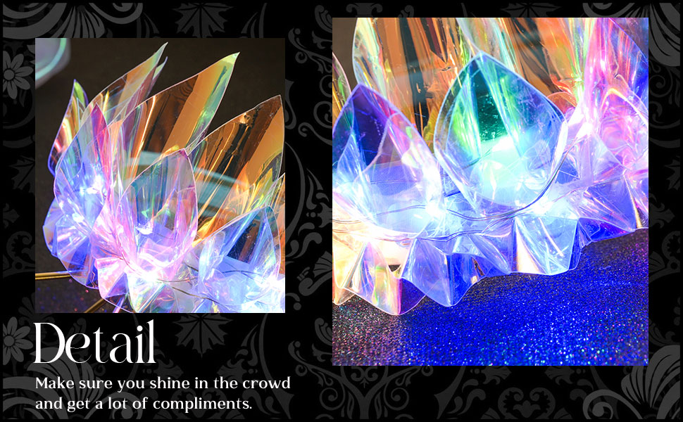 Glowing crown headband