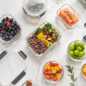 Meal Prep Glass Food Storage Containers 10 Pack