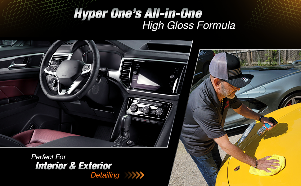 Hyper One Waterless Wash and Wax AllinOne Car Detailing