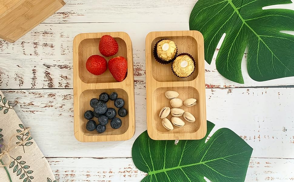wooden tapas dishes set