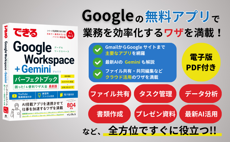 非売品 google 企業向け ブックレット できるGoogle Workspace＋Geminiパーフェクトブック困った