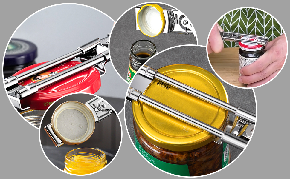 Adjustable Jar Opener for Weak Hands Easy Multifunctional