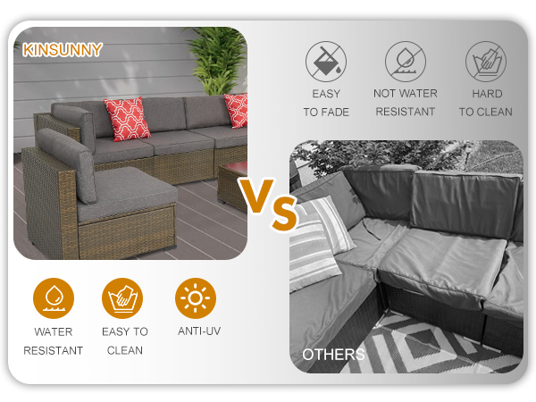 Amazon.com : Kinsunny Outdoor Cushion Covers for Patio