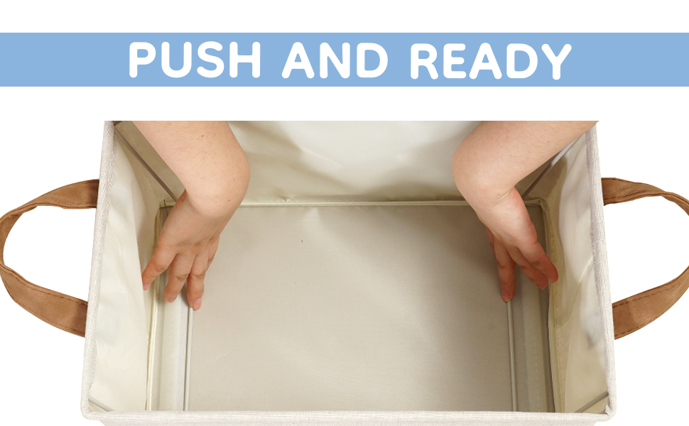 FLYBOX Collapsible Storage Bins for Shelves,Fabric Folding Storage Baskets with