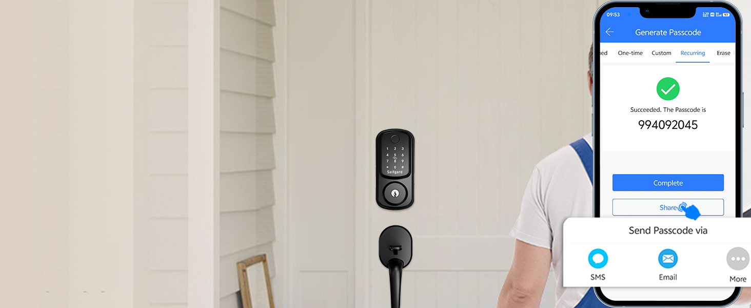 keyless entry door lock deadbolt with handle set