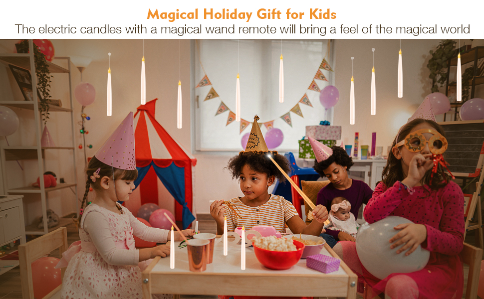 Floating Candles with Wand, Magic Hanging Candles